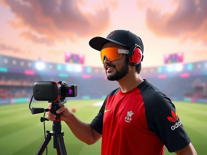 VR Cricket Victory Vibe - Popular Indian YouTube Channels Indian YouTuber recording VR Cricket Victory Vibe gameplay